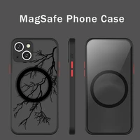 lightning phone case for iphone 13 12 mini pro max matte transparent super magnetic magsafe cover