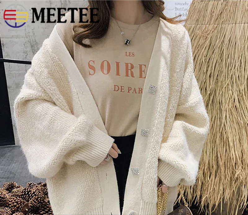 Meetee 5/10Pcs 13/17/25mm Square Fur Button Alloy Rhinestone Shank Buttons DIY Garment Sewing Decorative Buckle Accessories | Дом и сад