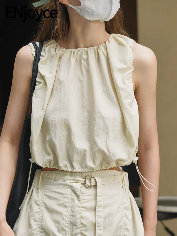 

Женский цельный топ на бретельках ENjoyce, летний пушистый Топ без бретелек