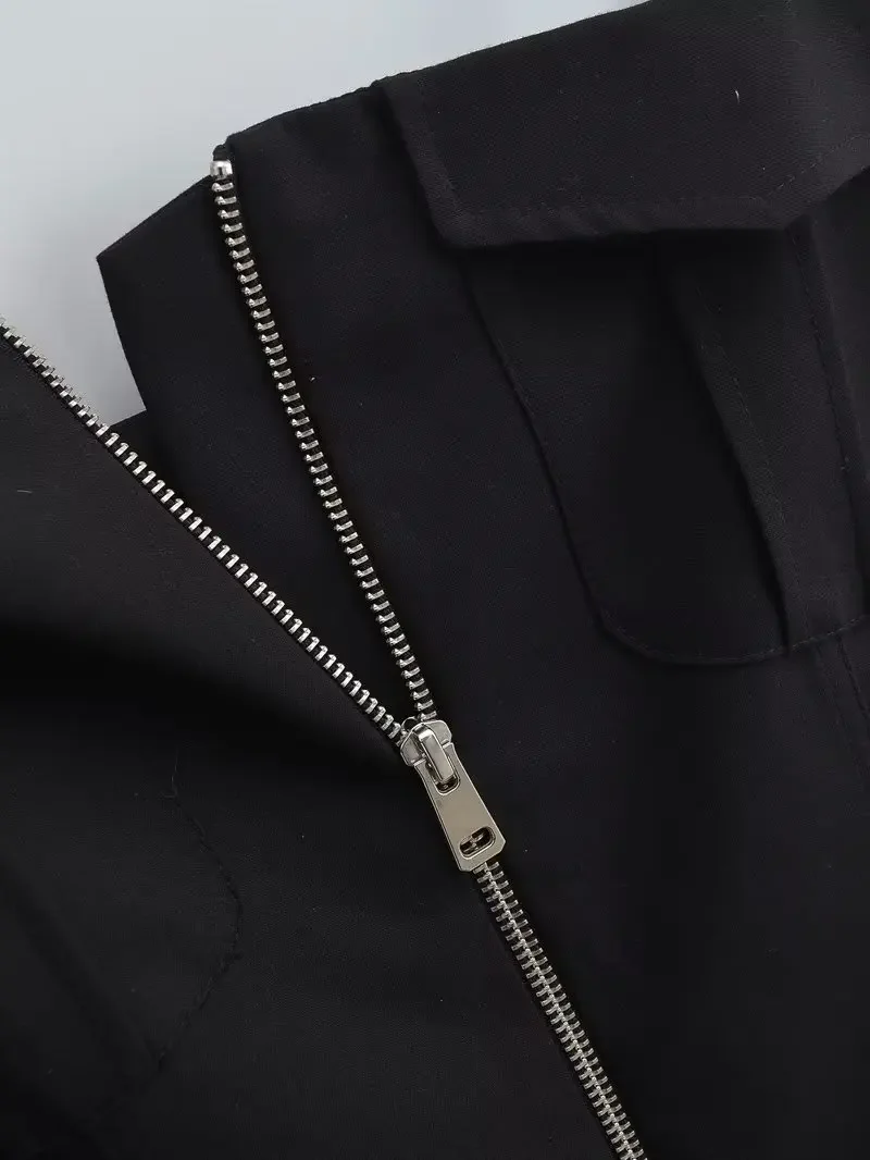 Пикантное приталенное облегающее укороченное платье на молнии Женская одежда в