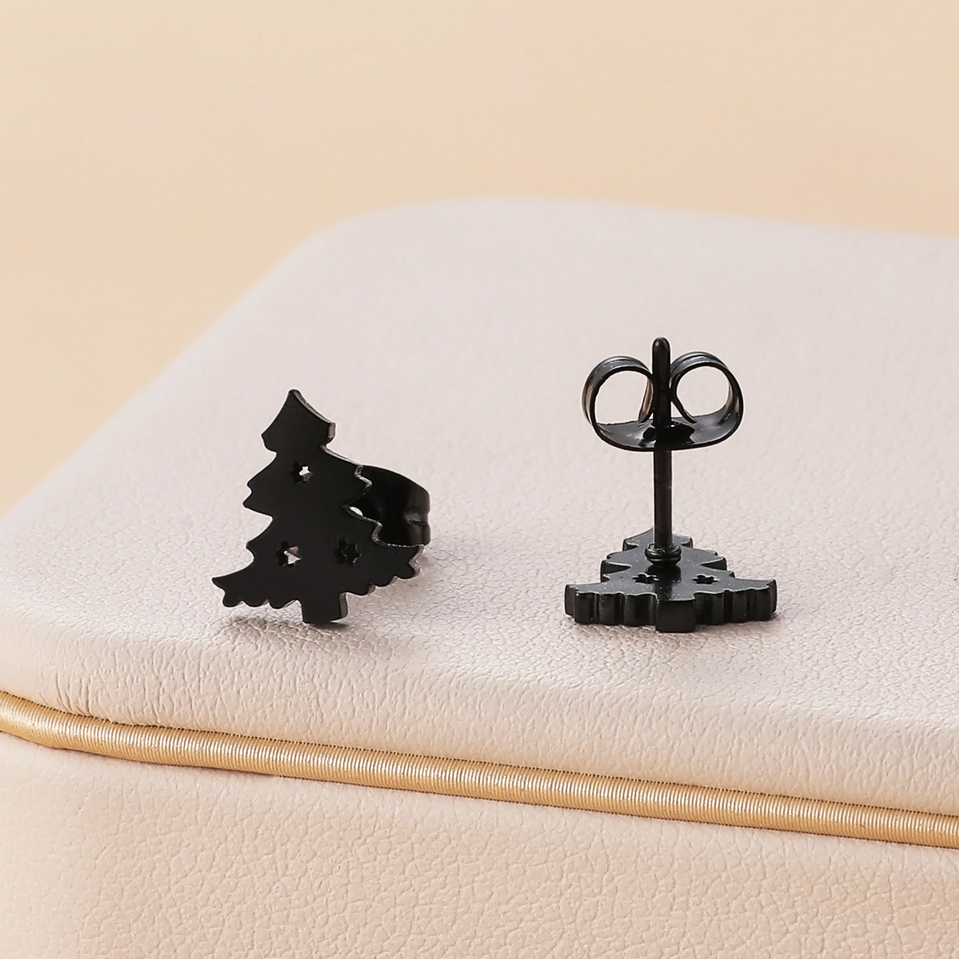 Новинка 2024 г. модные рождественские серьги из нержавеющей стали яркий продукт