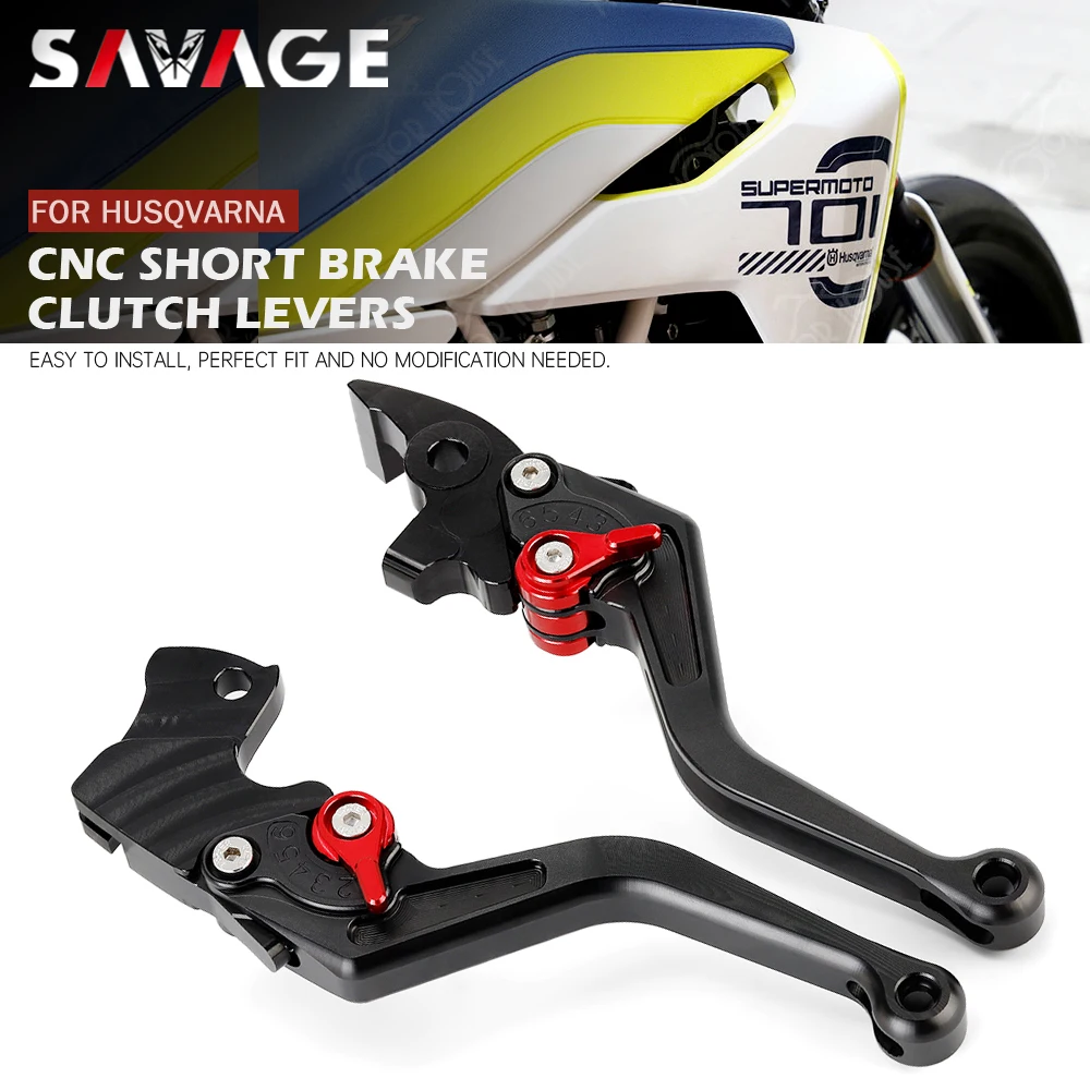 

CNC Short Brake Clutch Levers For HUSQVARNA 701 Supermoto Enduro 401 Svartpilen Vitpilen Motorcycle Accessories Adjustable Lever