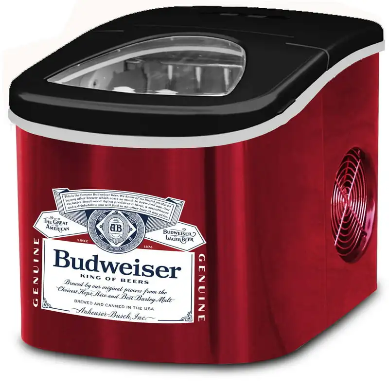 

Stainless Steel Ice Maker, Red, 26Lbs, Counter Ice Maker, LED display