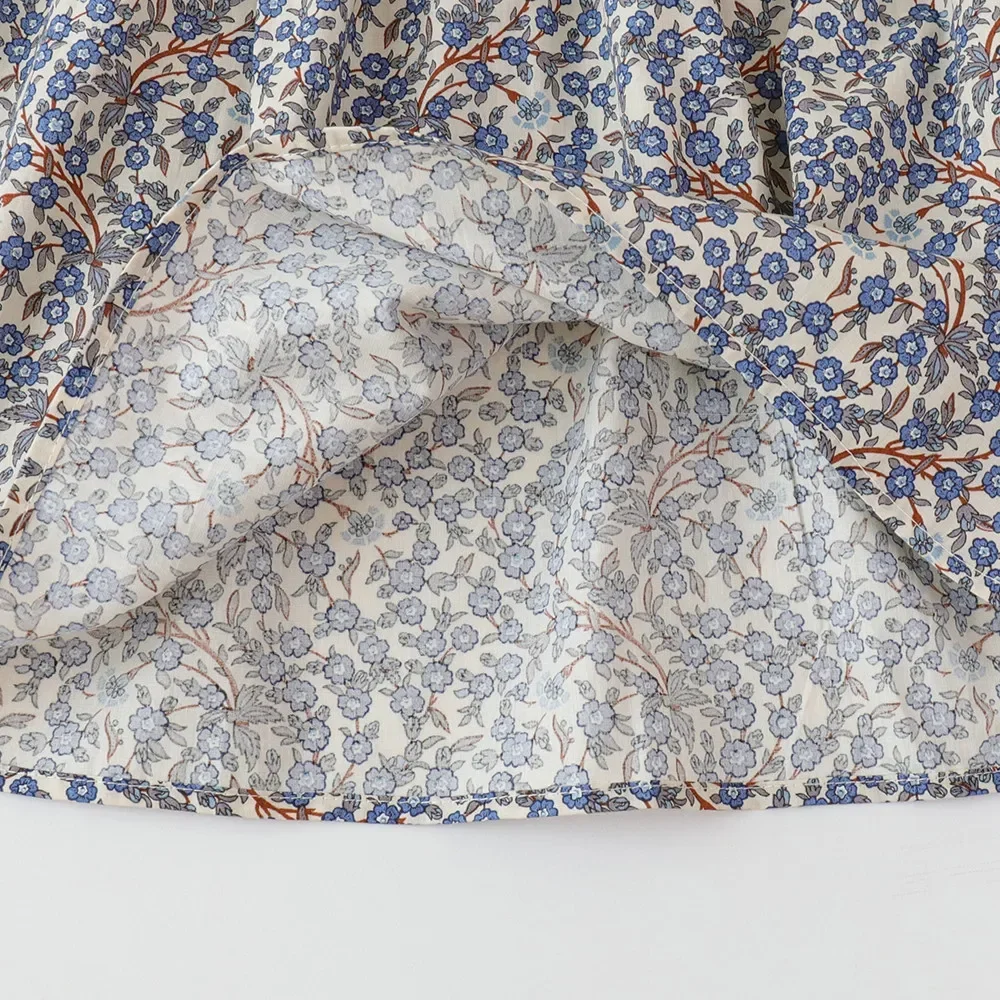 Летняя одежда для маленьких девочек летающее платье с круглым вырезом и