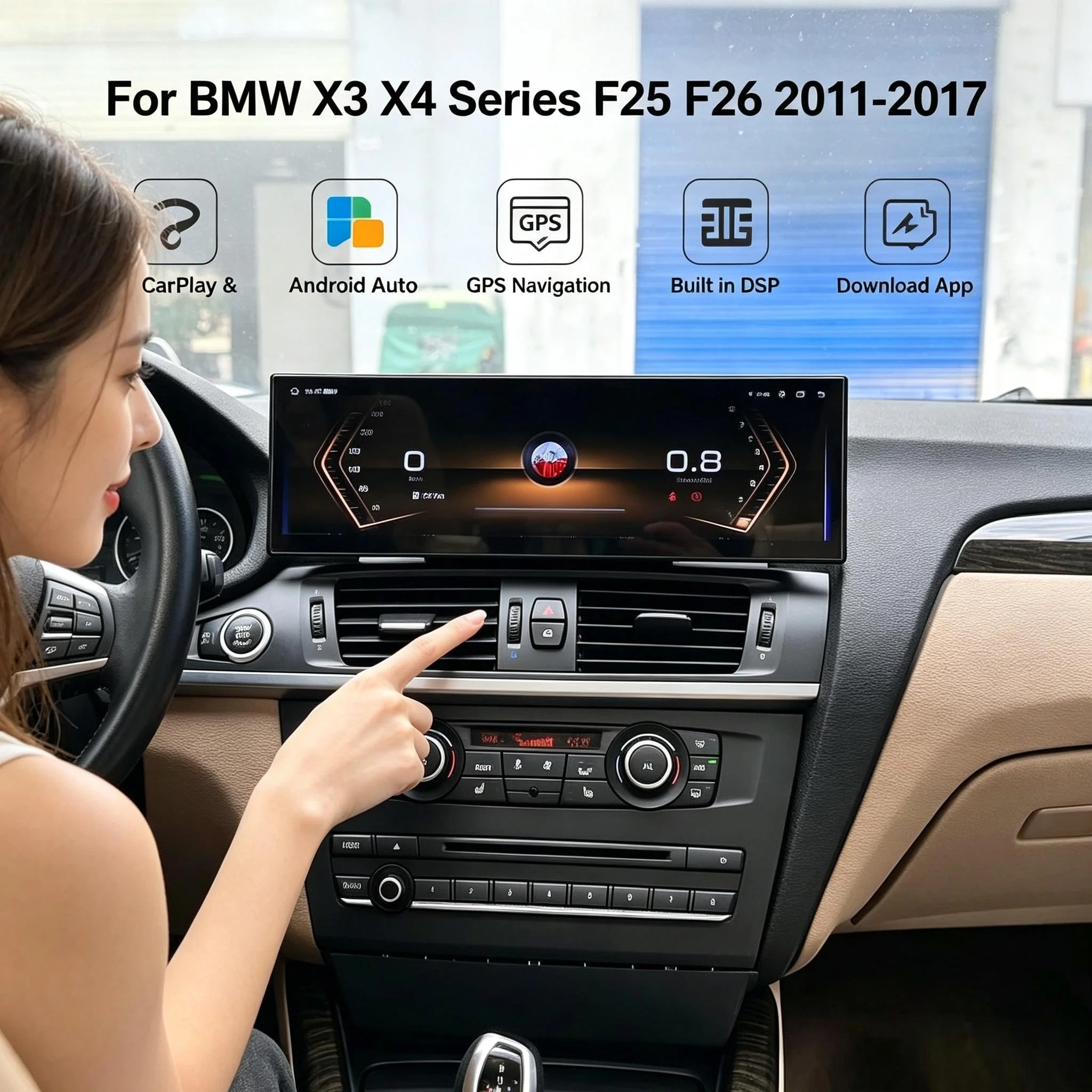 14,9-дюймовый экран с CarPlay для BMW X3 X4 серии F25 F26 2011-2017, мультимедийный проигрыватель, GPS-навигация, автомобильная магнитола, медиа-центр (art.: 3920dc093aa1c) - 3920dc093aa1c