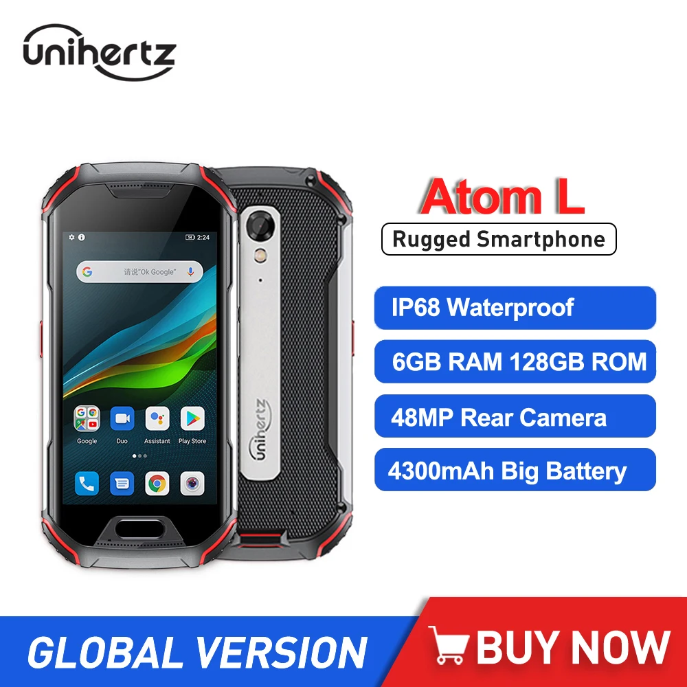 Смартфон Unihertz Atom L защищенный, IP68, 4300 мАч, Helio P60, 6 + 128 ГБ, 48 МП, NFC