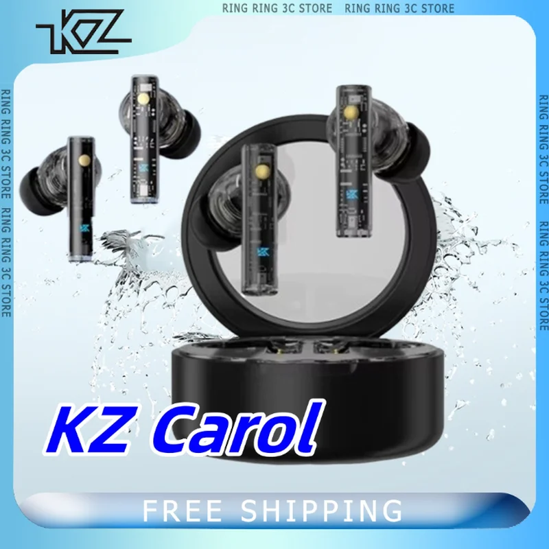 KZ Carol ANC True Wireless Наушники с активным шумоподавлением TWS 55 дБ 6 микрофонов AI HD Вызов
