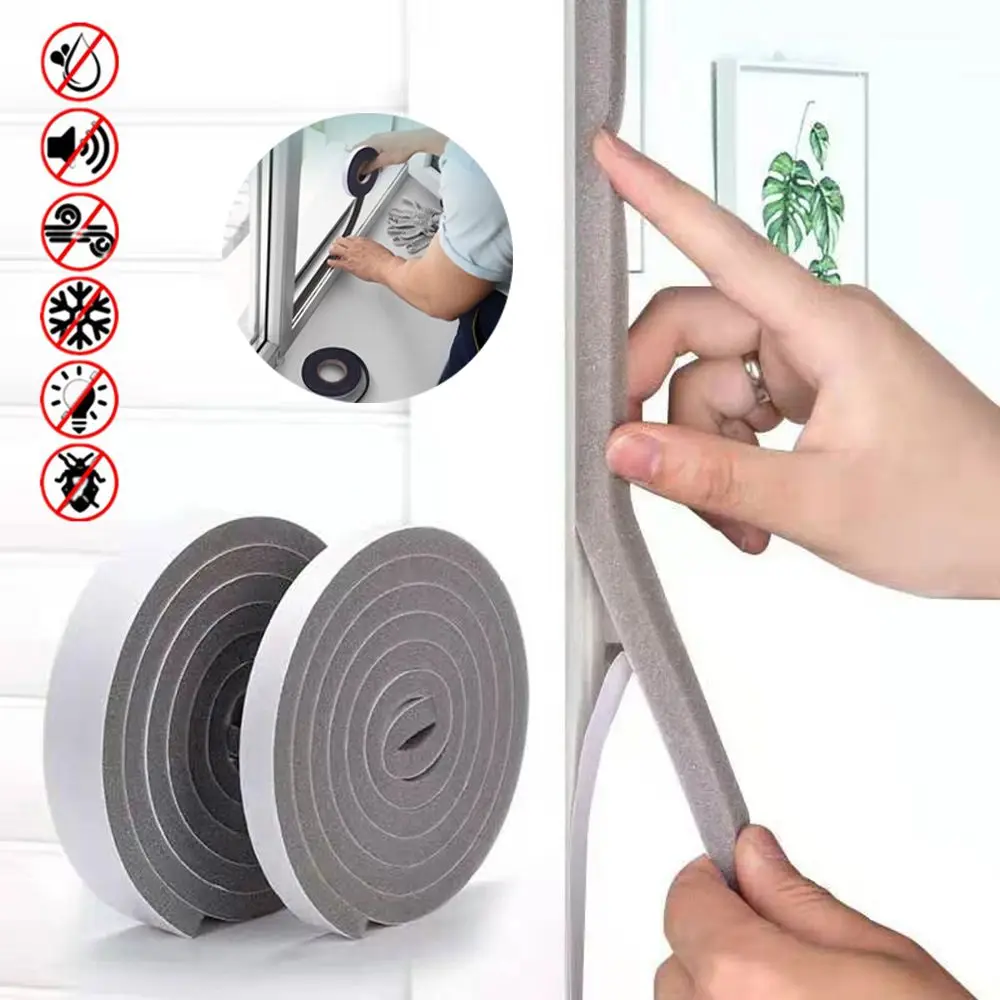 

Foam Insulation Tape Self-Adhesive Windproof Soundproof Draught Excluder Weather Stripping Door Window Sealing Strip