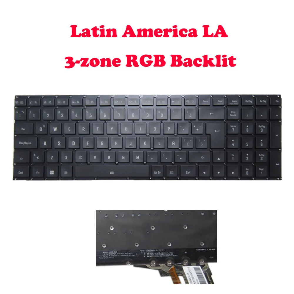 3-зонная RGB клавиатура с подсветкой для Gigabyte AORUS 15X ASF AKF английская португальская PO