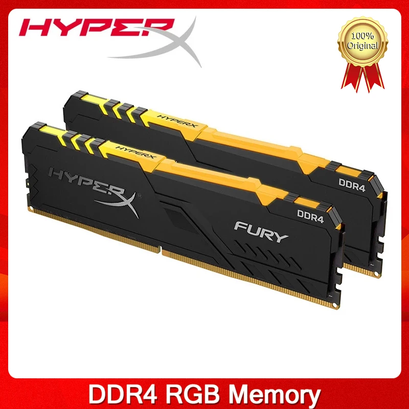 Память HyperX FURY DDR4 RGB 2666 МГц 3200 3600 3466 DIMM XMP 8 ГБ 16 ddr4 для настольных ПК оперативная