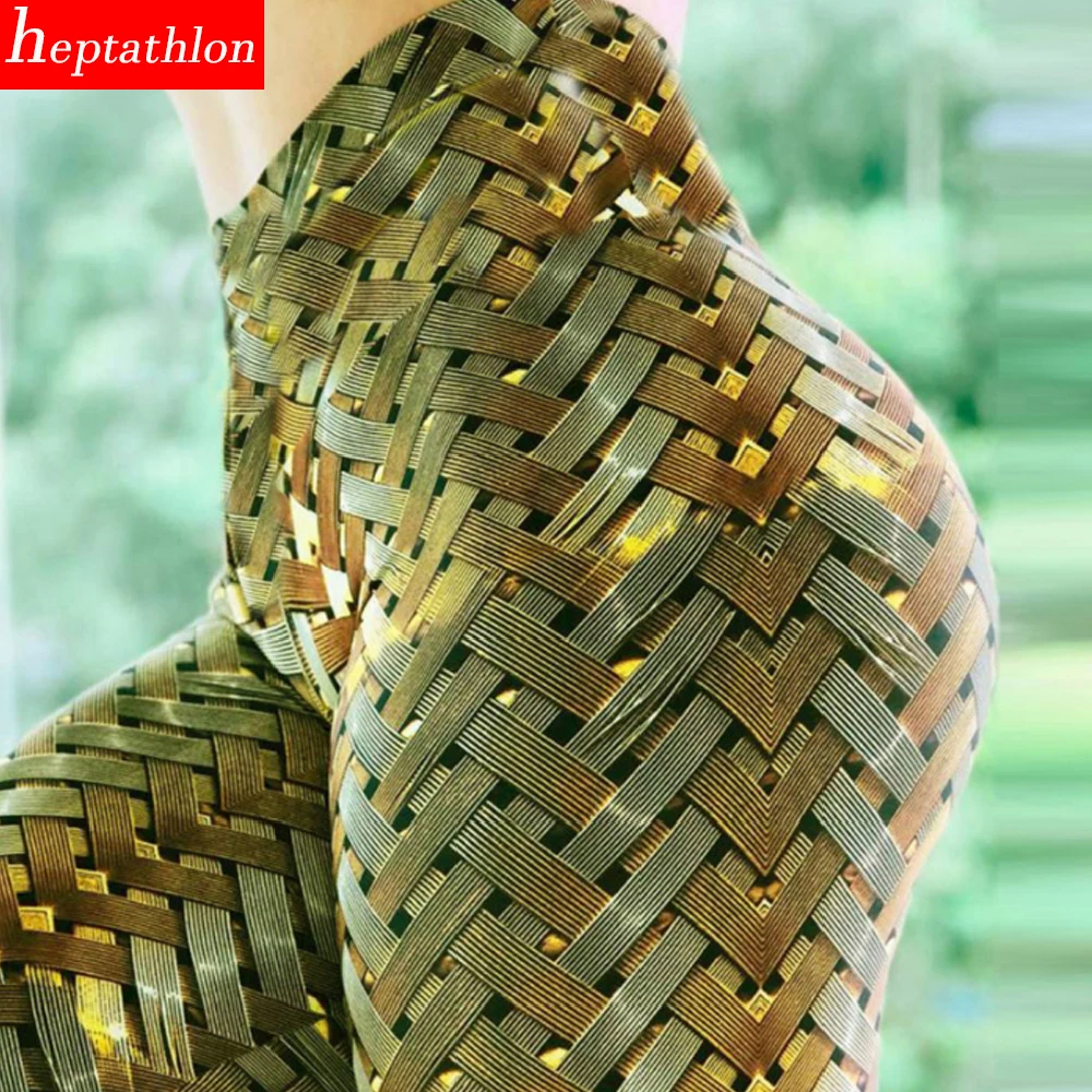 

heptathlon Ladies Knitted Leggings Winter Women Printed Trousers Hight Waist Warm Solid Color Stretchy Pants 2021 New