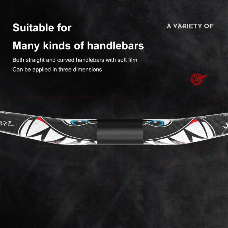 

Ultralight Bicycle Stickers New Retrofit Sticker Handlebar Modification Sticker Bicycle Parts Shark Sticker Protective Film