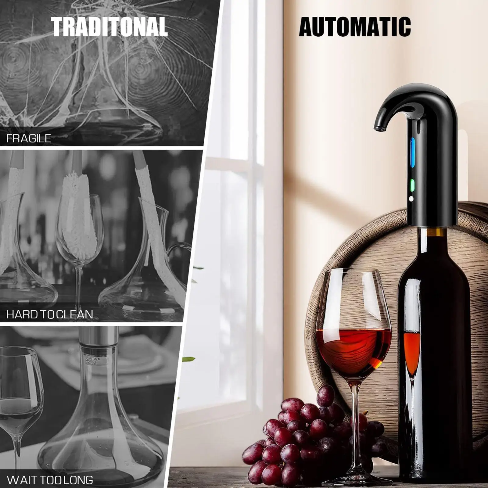 

Электрический аэратор для вина Decan D8g1, портативный пробуждающий дозатор для быстрого приготовления вина, Usb, перезаряжаемый насос, 1 шт.