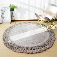 round wool carpet modern minimalist home rug tassel decor floor bath rugs for living room chic room door mat non slip door mats