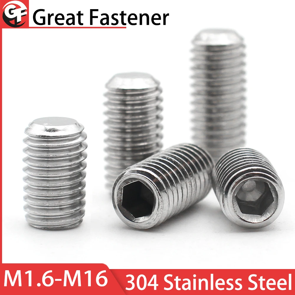 

10 шт. установочные винты GUOFEI нержавеющая сталь 304 DIN916 M2-M16