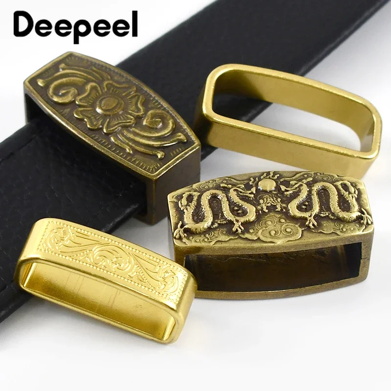 2 шт. Deepeel 35/40 мм ремни из чистой меди кольца пряжки кожаные петли для ремня