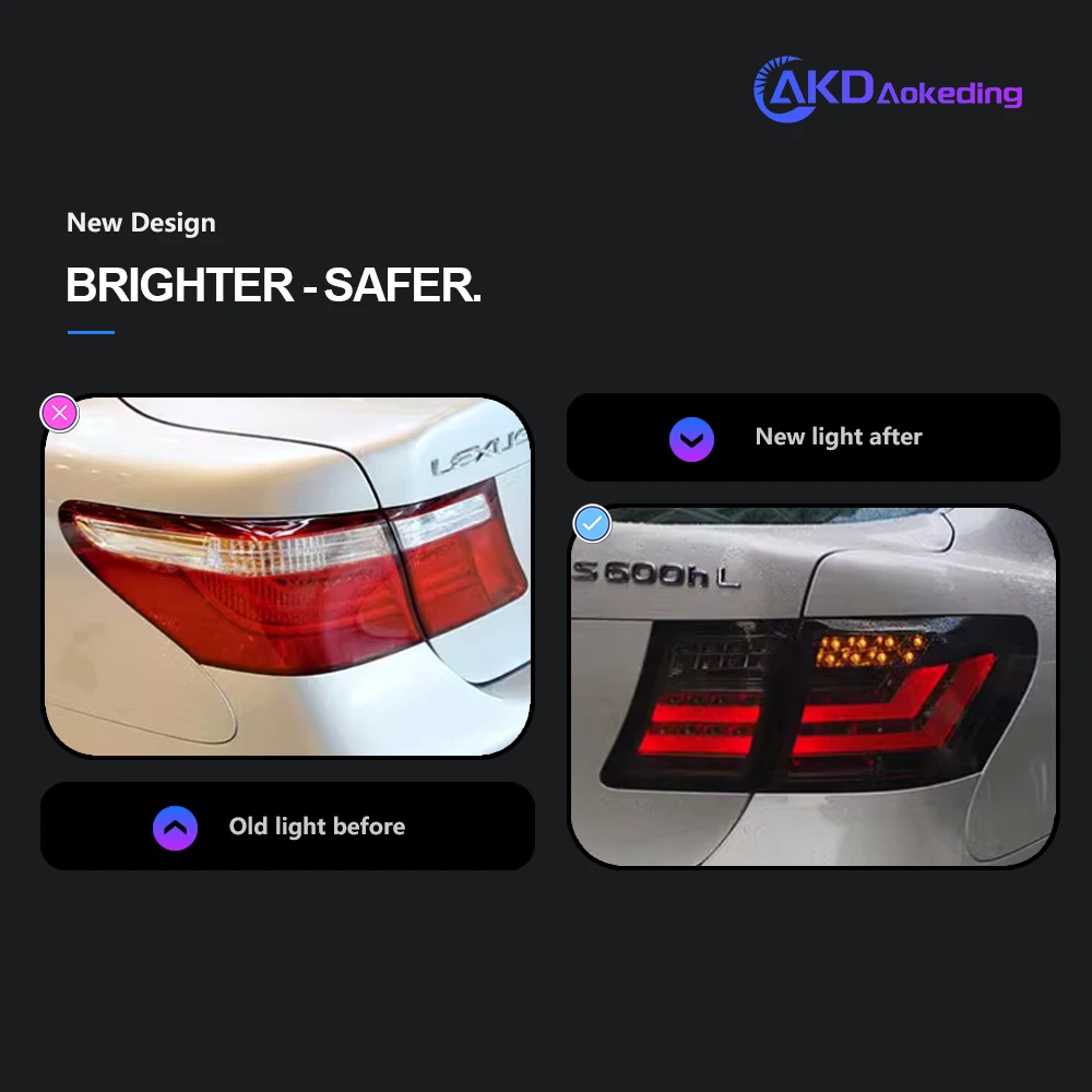 Задний фонарь AKD для Lexus LS460 Светодиодный задний 2006-2009 LS600 LS400 LS430 противотуманный