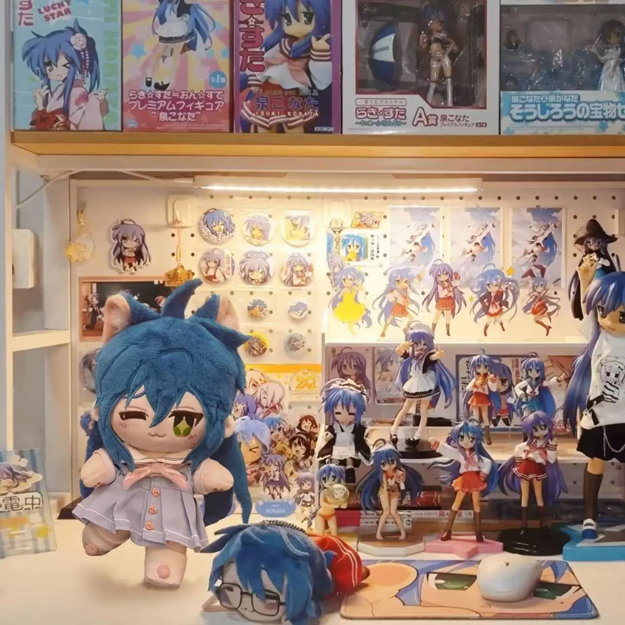 Фото Фаршированные 20 см аниме Lucky Star Kawaii Izumi Konata фигурки косплей плюшевое платье хлопковая кукла милые плюшевые игрушки подушка подарок №4