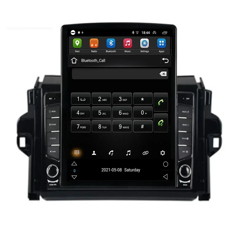 2Din Android13 Tesla автомобильный радиоприемник для TOYOTA FortunerHILUX Revo Vigo 2015-35 мультимедийный