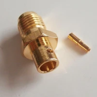 1x pcs high quality rf connector socket sma female solder for semi rigid rg402 0 141 cable brass straight coaxial rf adapters