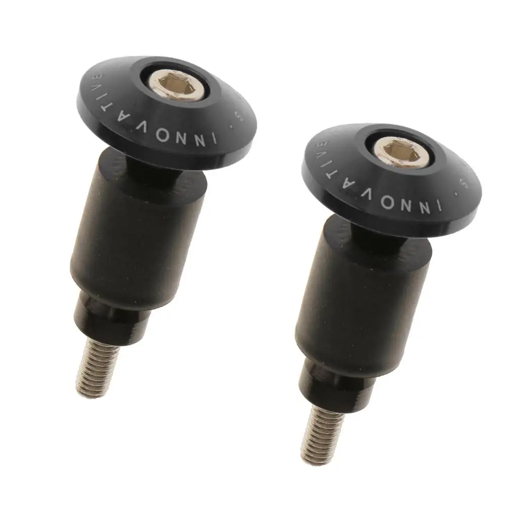 

7/8" CNC Motorcycle Handlebar Cap Hand Grips Bar Ends Plugs Black