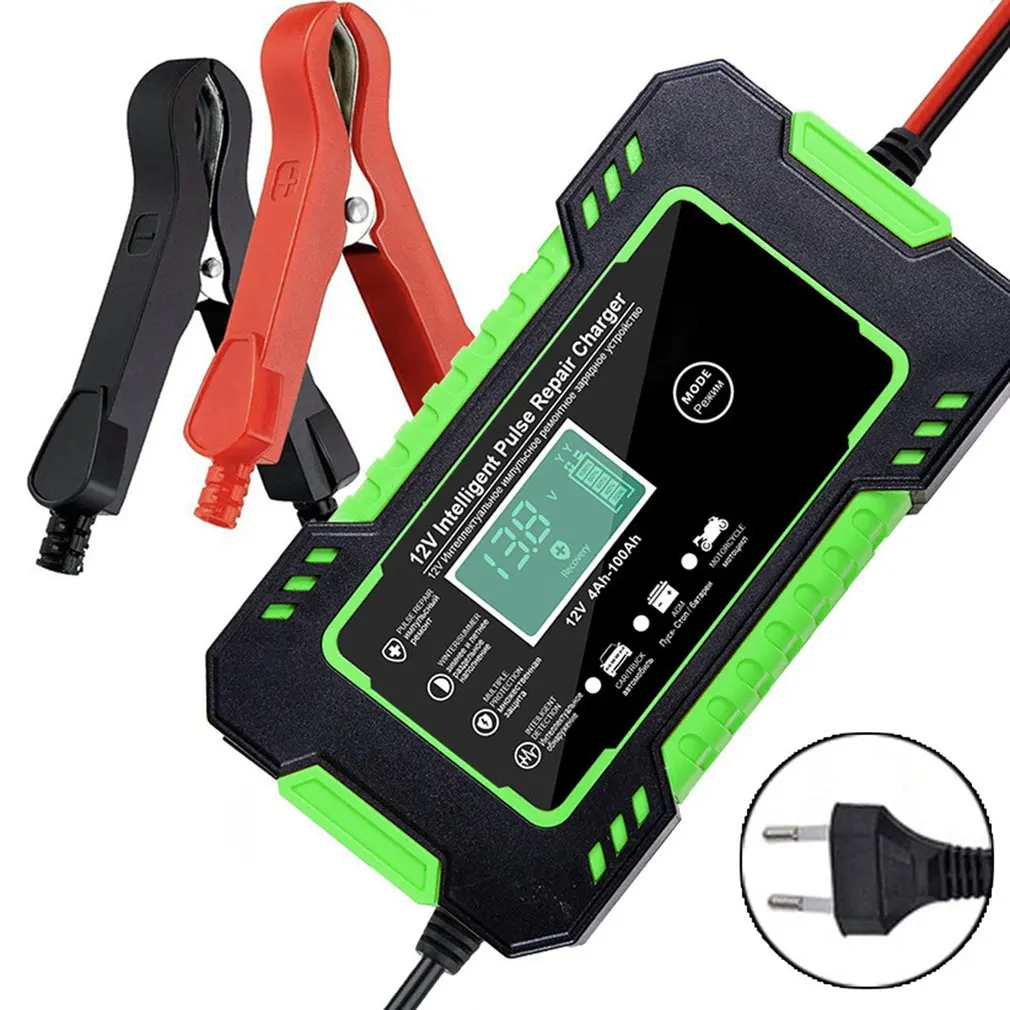 

Digital LCD Display Car Battery Chargers 12V-24V 8A Full Automatic Battery-chargers Power Puls Repair Chargers Wet Dry Lead Acid