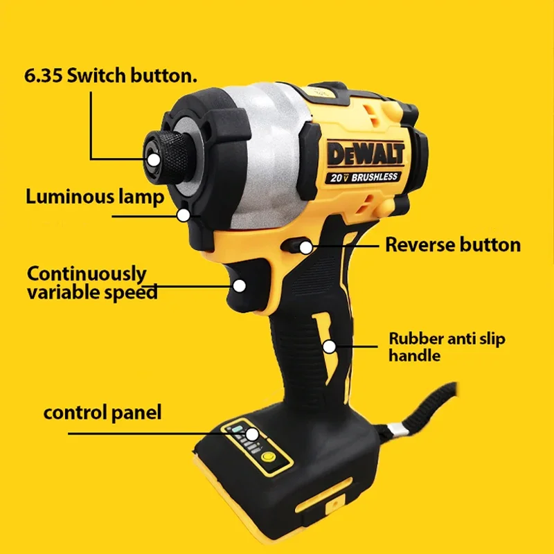 DEWALT DCF850 14 дюйма Бесщеточный аккумуляторный 3-скоростной ударный шуруповерт 20 В Литиевые электроинструменты 3250 обмин 3800IPM 205NM Голый инструмент (art.: 3920cbfc98729) - 3920cbfc98729