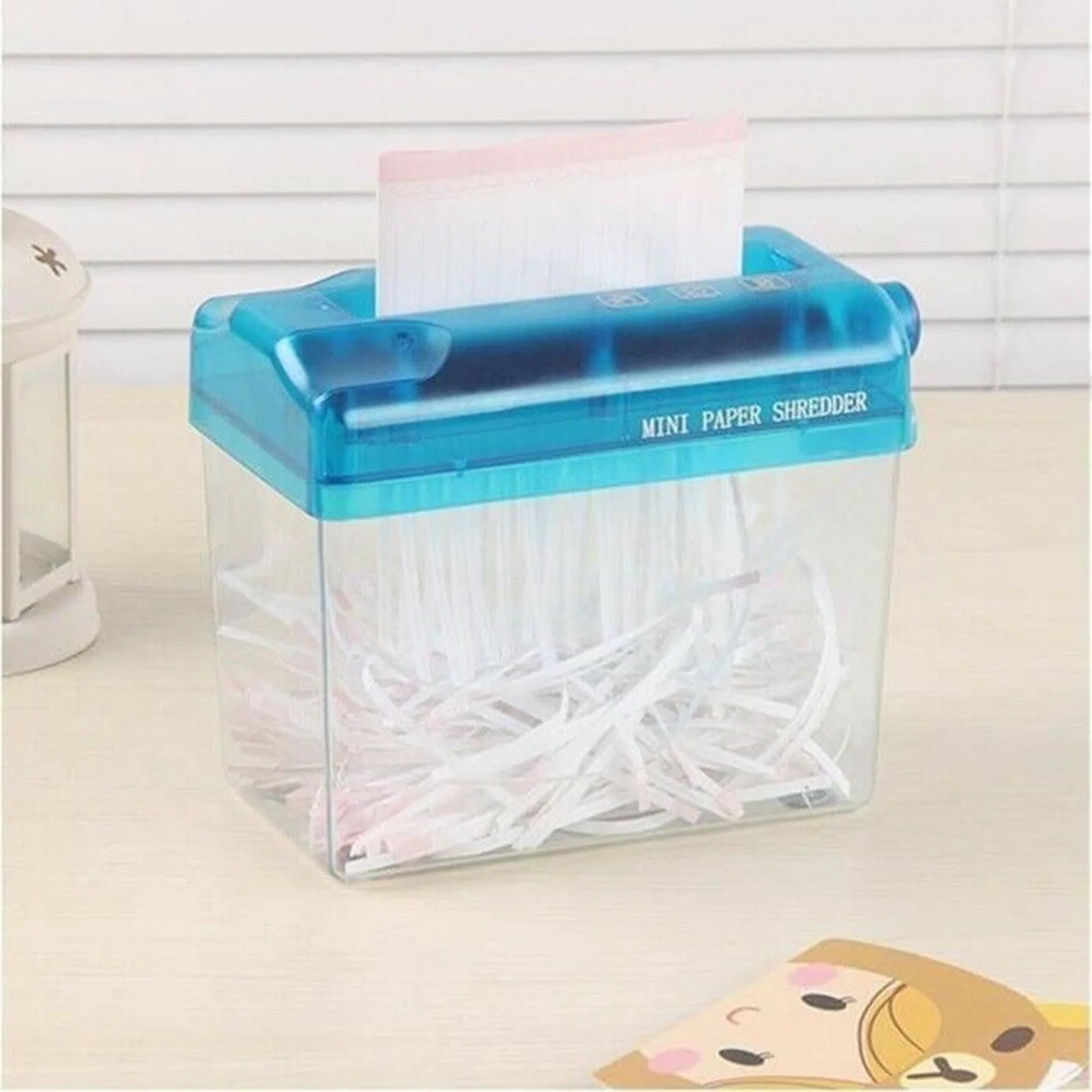 Мини-Измельчитель синего цвета дробилка Разрушитель машина для резки бумаги