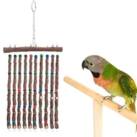 wooden parrot chew toys colorful blocks bird bite toy creative macaw chew toy natural wood blocks balls suitable for macaws