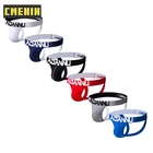 Сексуальное хлопковое нижнее белье 6 шт.лот, мужские стринги, мужское нижнее белье, джоки, мужские стринги, мужское нижнее белье с карманом для пениса, гей-белье, U-bag AD131