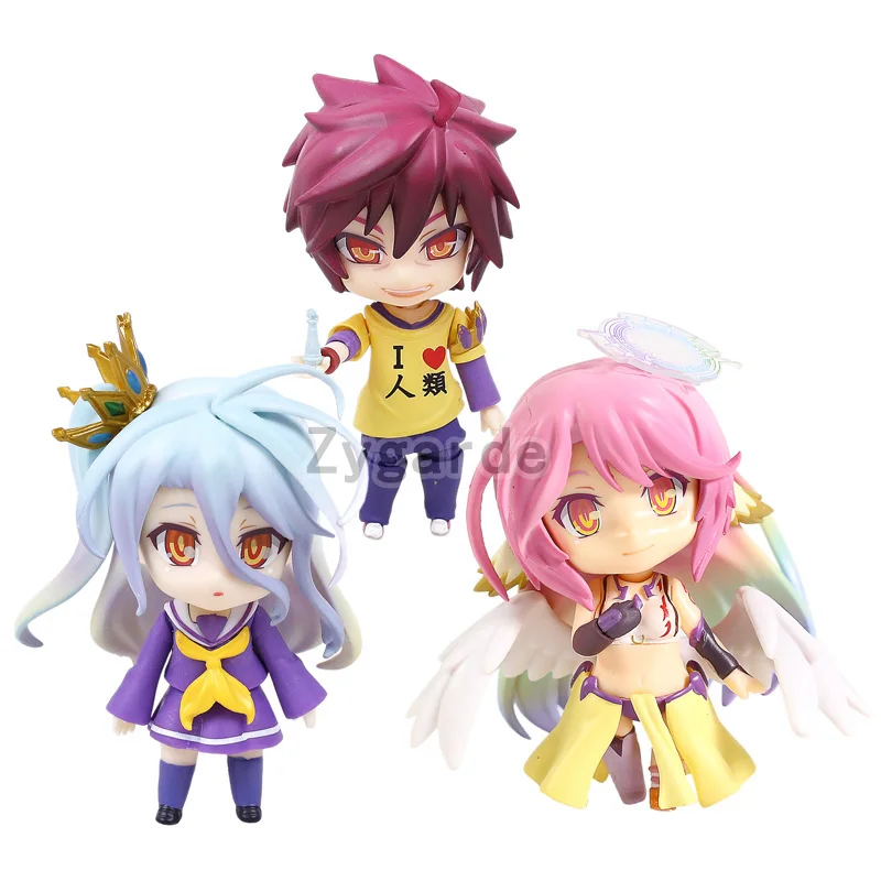 

No Game No Life Shiro 653 Sora 652 Jibril 794 Change Face Movable Joints Collectible Model Toy