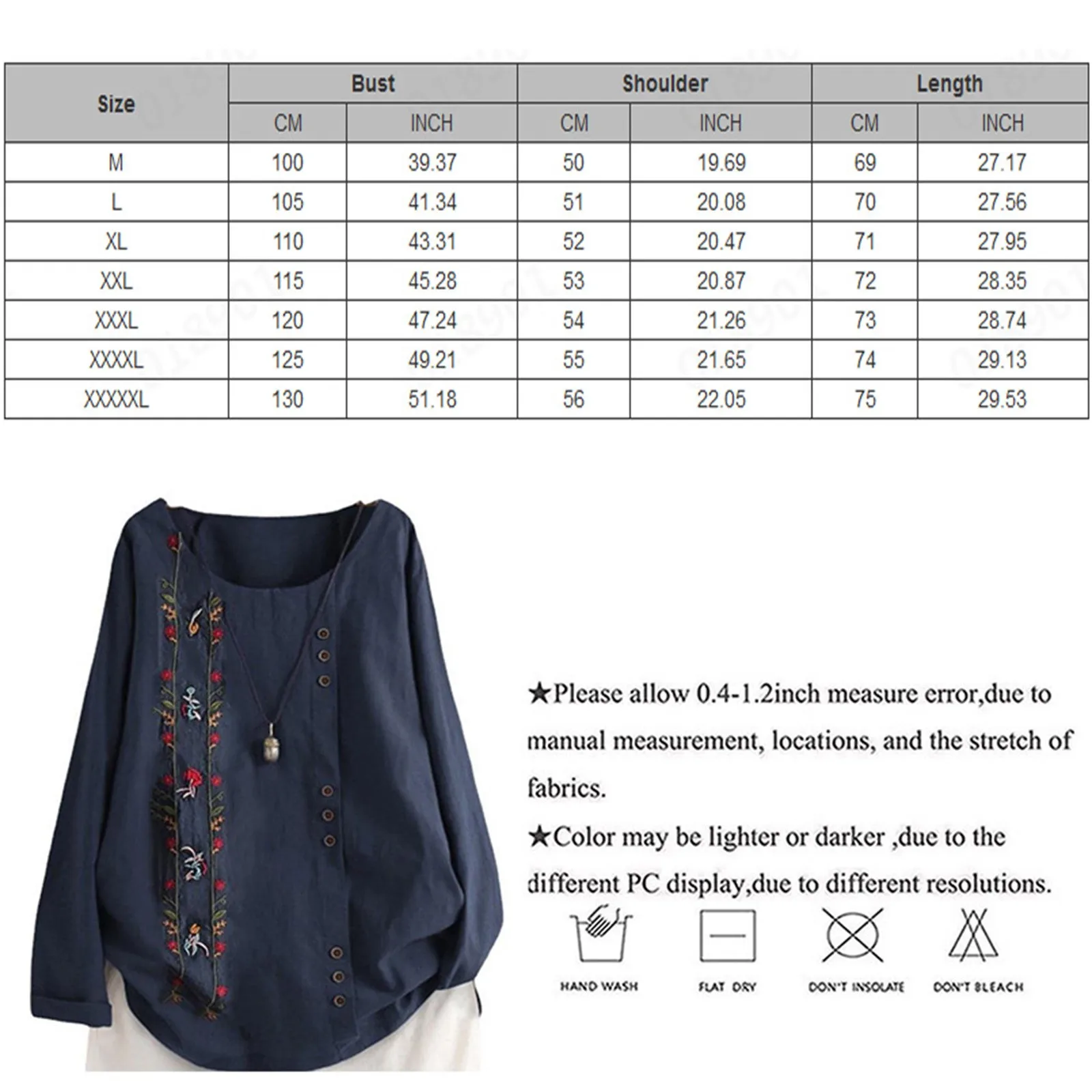 Женская Повседневная Свободная льняная блузка на пуговицах в стиле бохо