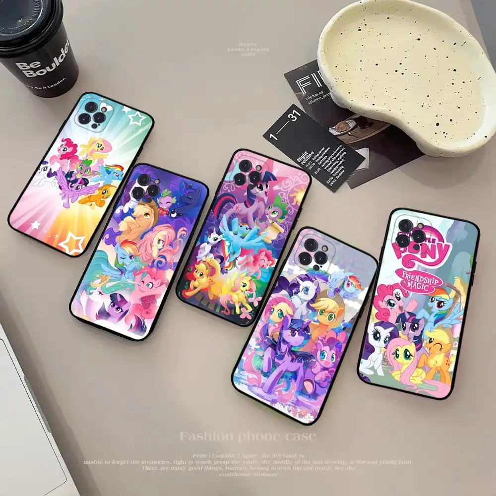 Чехол для телефона My L-Little P-Pony силиконовый мягкий чехол iphone 15 14 13 12 11 Pro Mini XS MAX 8 7 6 Plus