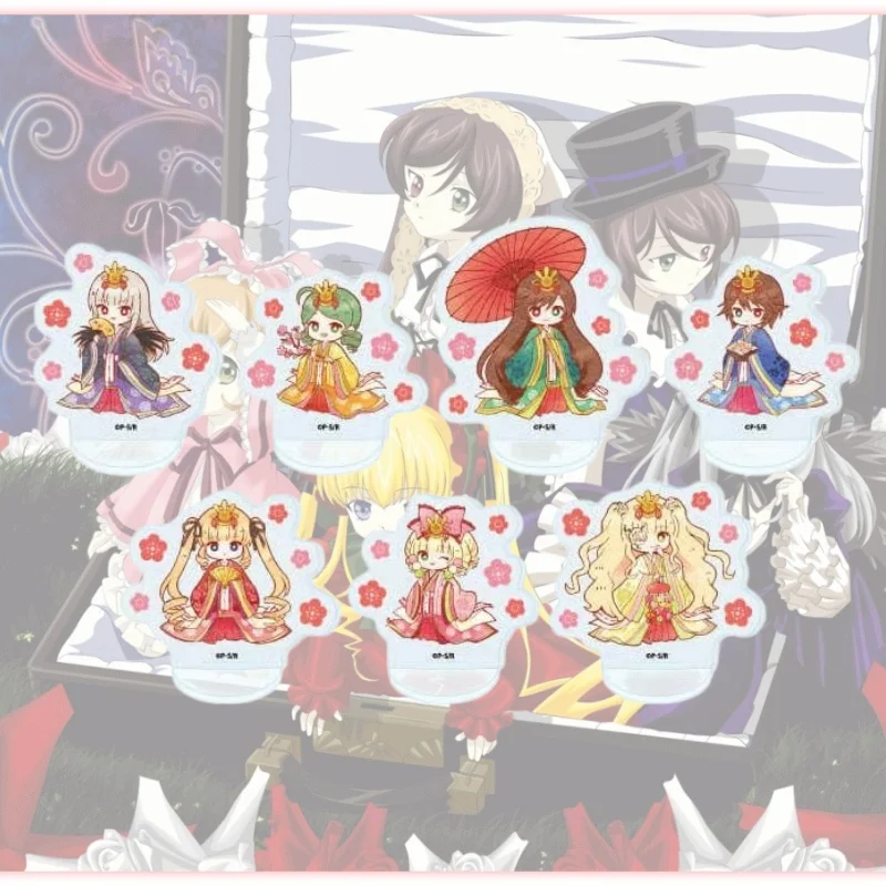 Фото Акриловая мини-фигурка 10 см: Аниме Rozen Maiden, милый персонаж, подставка, брелок, коллекционная игрушка, украшение №1