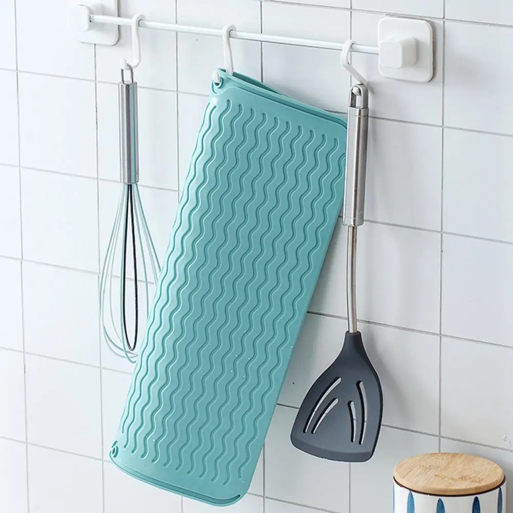 

Useful Placemat Non-slip Double Sides Silicone Table Insulation Pad Drain Pad Insulation Pad Table Place Mat