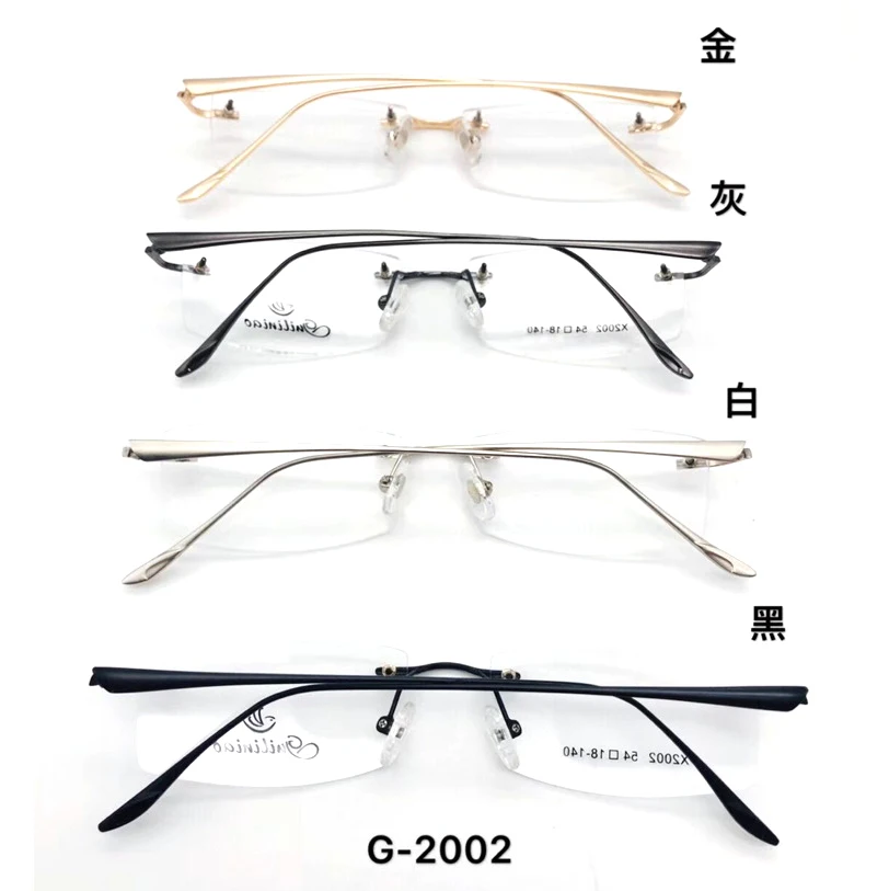

Zerosun Rimless Eyeglasses Frame Male Frameless Glasses Men Spectacles for Receipt Black/silver/gold/grey