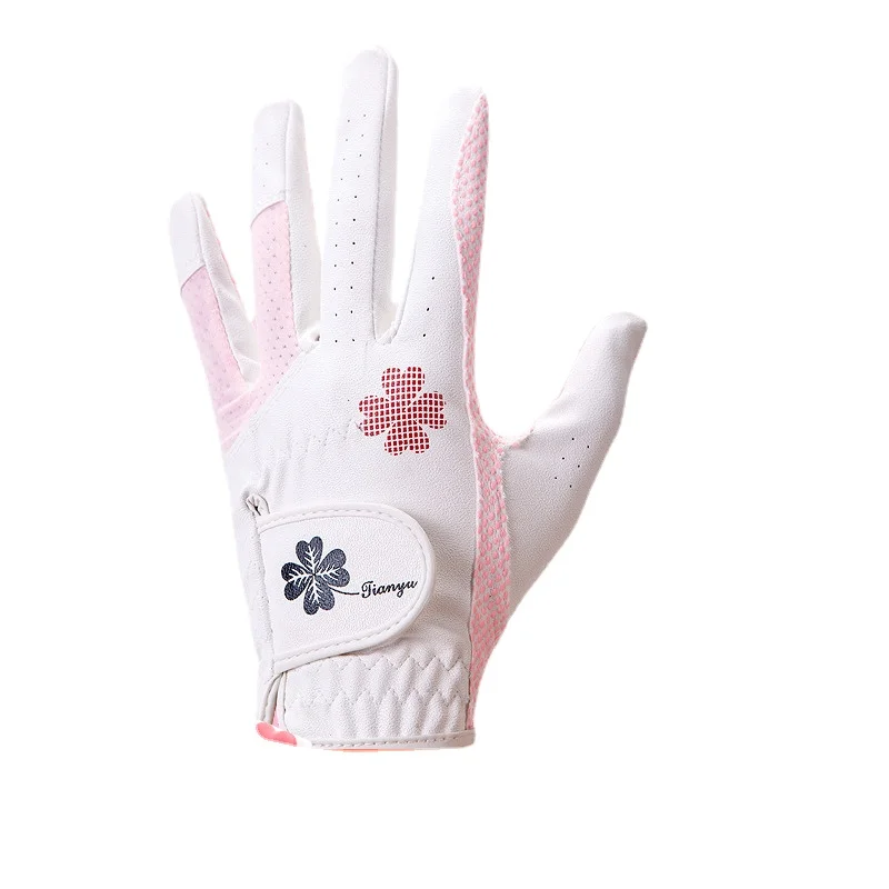 The new golf gloves lady antiskid white fingerless gloves