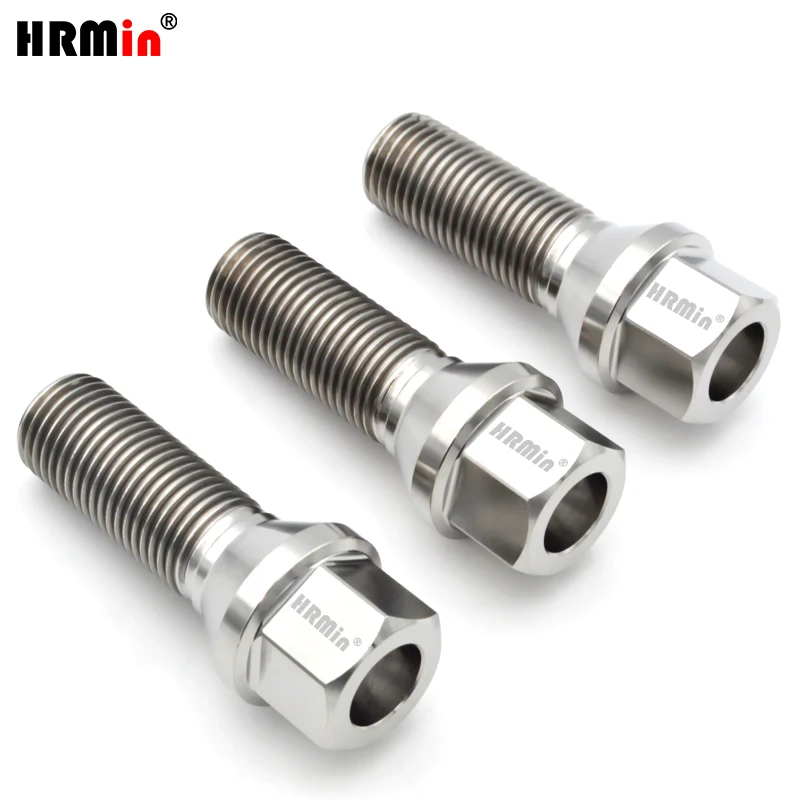 

Титановый колесный болт HRMin Gr5, титановый болт 16 шт./20 шт., M14x1,5x28 мм, коническое сиденье JK для Audit VW Maserati Mercedes-Benz и т. д.