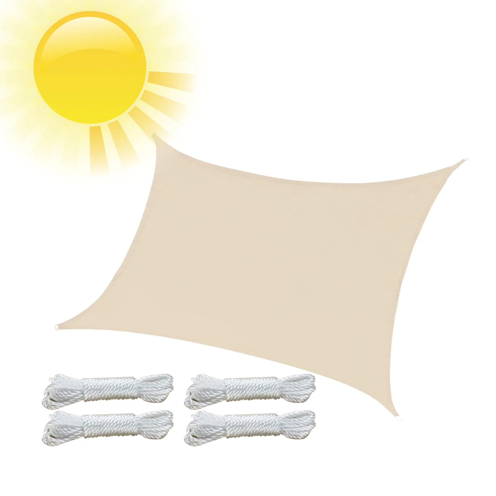 

Outdoor Sun Shade Sail Sail Shade UV Blocking Outdoor Canopy Awning For Backyard Garden Pool Patio Stainless Steel D-Rings