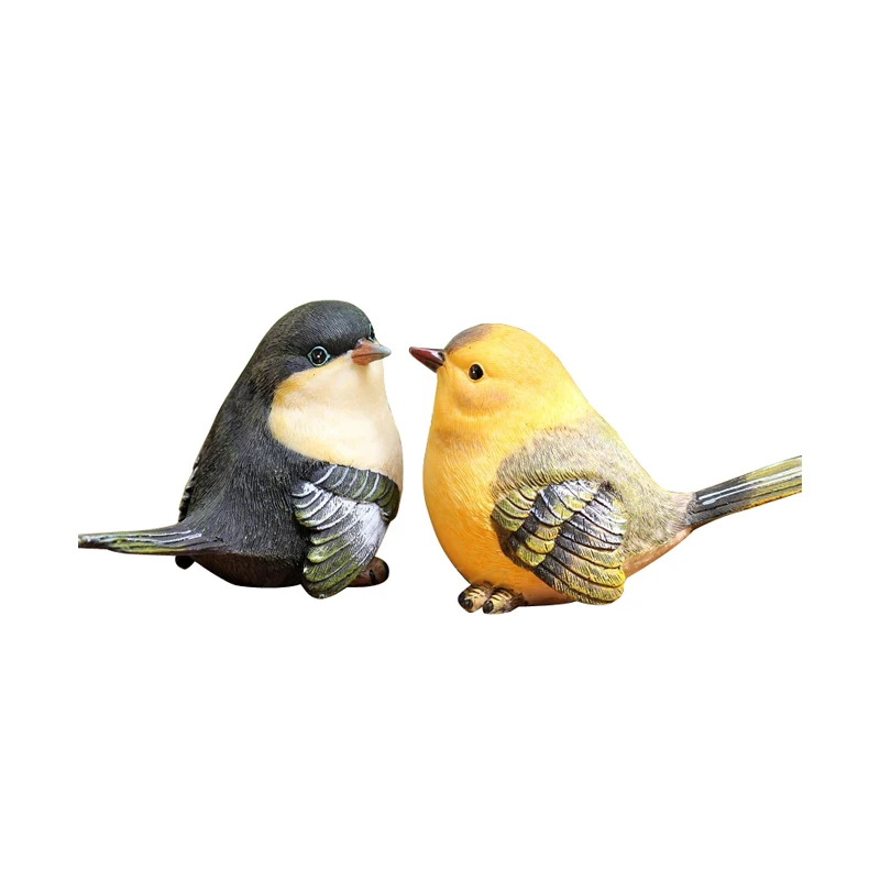 Пасторальные фигурки птиц на открытом воздухе смоляные животные любовь