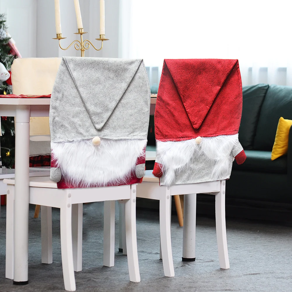 

Noel Santa Claus Chair Back Cover Christmas Dinner Table Red Hat Chair Back Xmas Christmas Decorations For Home New Year 2023