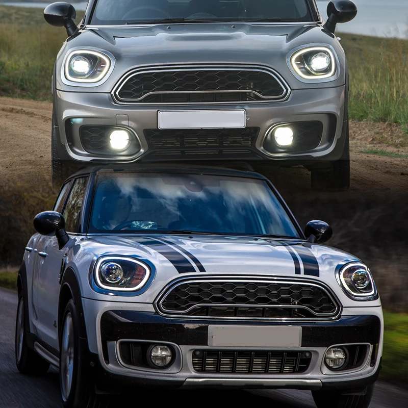 Фото Противотуманные фары для Mini Cooper F60 Countryman 2015-2019, светодиодные передние противотуманные фары, левый и правый передний сигнальный фонарь, автоматические фары дальнего света №3
