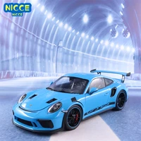 welly 118 porsche 911gt3 rs racing edition diecasting alloy car model art deco collection toy tools gift factory b763