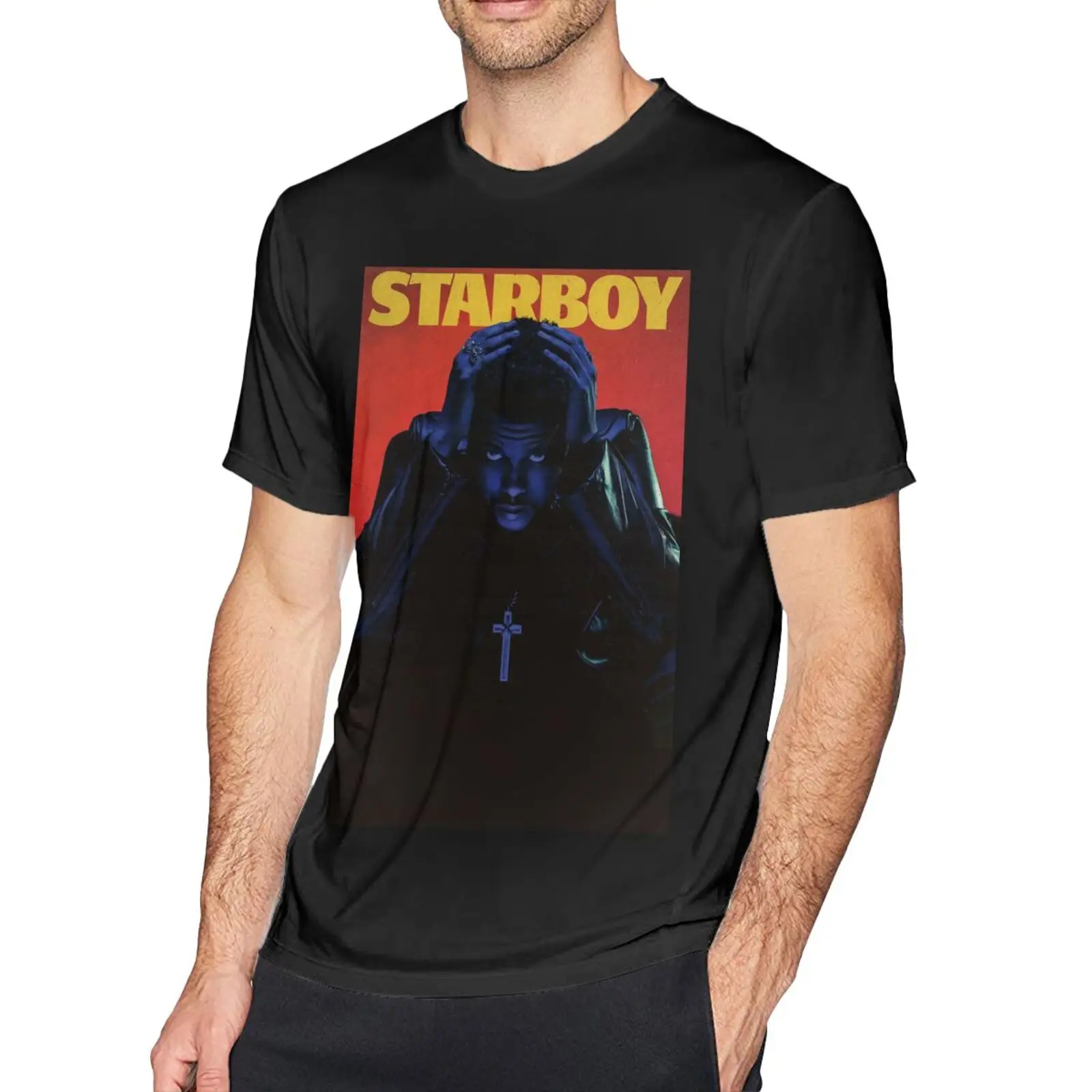 

The Weeknd Starboy 100 мужские футболки, топы, футболки, женские футболки с коротким рукавом, одежда, мужская футболка, женская футболка оверсайз