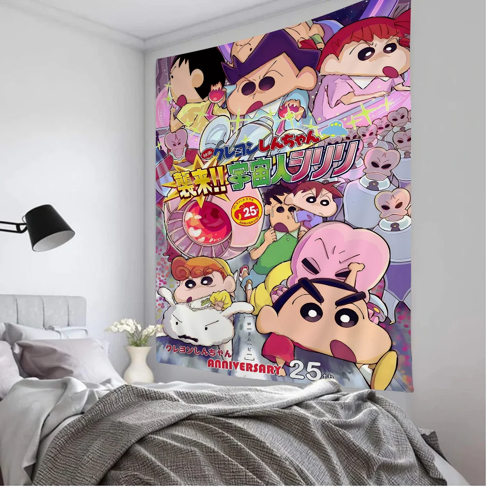 C-crayon Shin-chan Cartoon Tapestry Bohemian Wall Tapestries Mandala Hanging Sheets