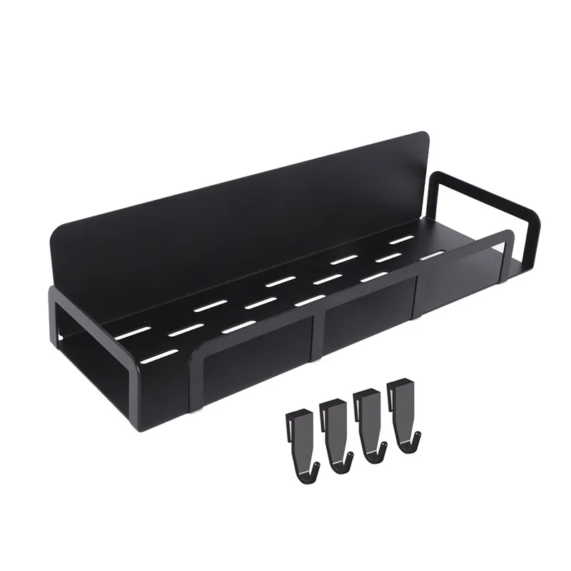 

Magnetic Spice Rack Magnetic Refrigerator Shelf With 4 Hooks Rust-Proof Magnetic Shelf For Refrigerator Kitchen