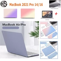 laptop case for macbook air 13 a1932 a2179 2020 a1706 m1 chip 14 a2442 a2485 new touch bar for pro 13 a2337 a2338 keyboard cover