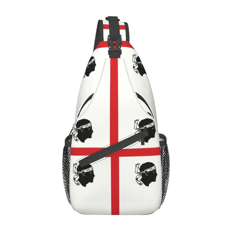 

Flag Of Sardinia Sling Crossbody Backpack Men Custom Italy Sardegna Chest Shoulder Bag for Traveling Daypack