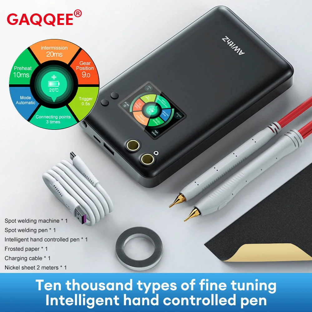 

5000-11000mAh Battery Spot Welder DIY Kits LCD Mini Spot Welding Machine 80 Gears Adjustable Spot Welding 0.3mm Nickel Sheet