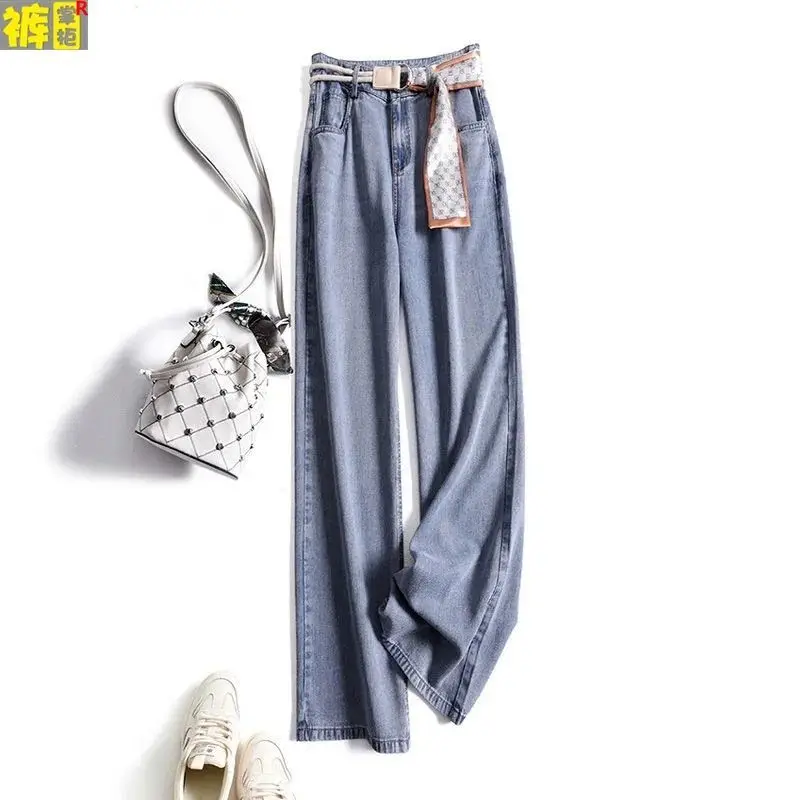 

New Arrival Summer Women All-matched High Waist Cotton Full Length Casual Loose Good Quality Elastic Waist Straight Pants P322
